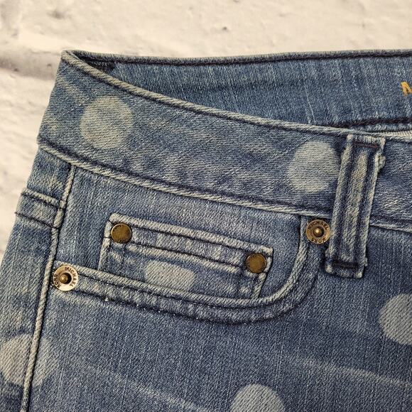 Michael Michael Kors Selma Skinny Polka Dot Jeans size 2P - Picture 10 of 16